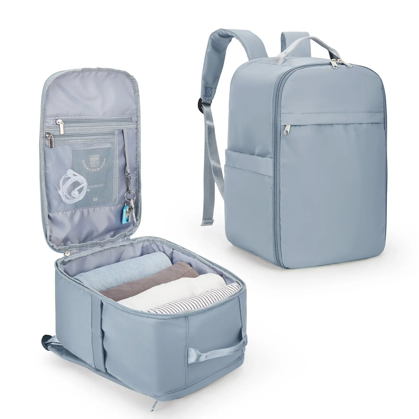 Mochila de Viaje Cabina de Nailon Azul – Funcionalidad Inteligente y Estilo Premium