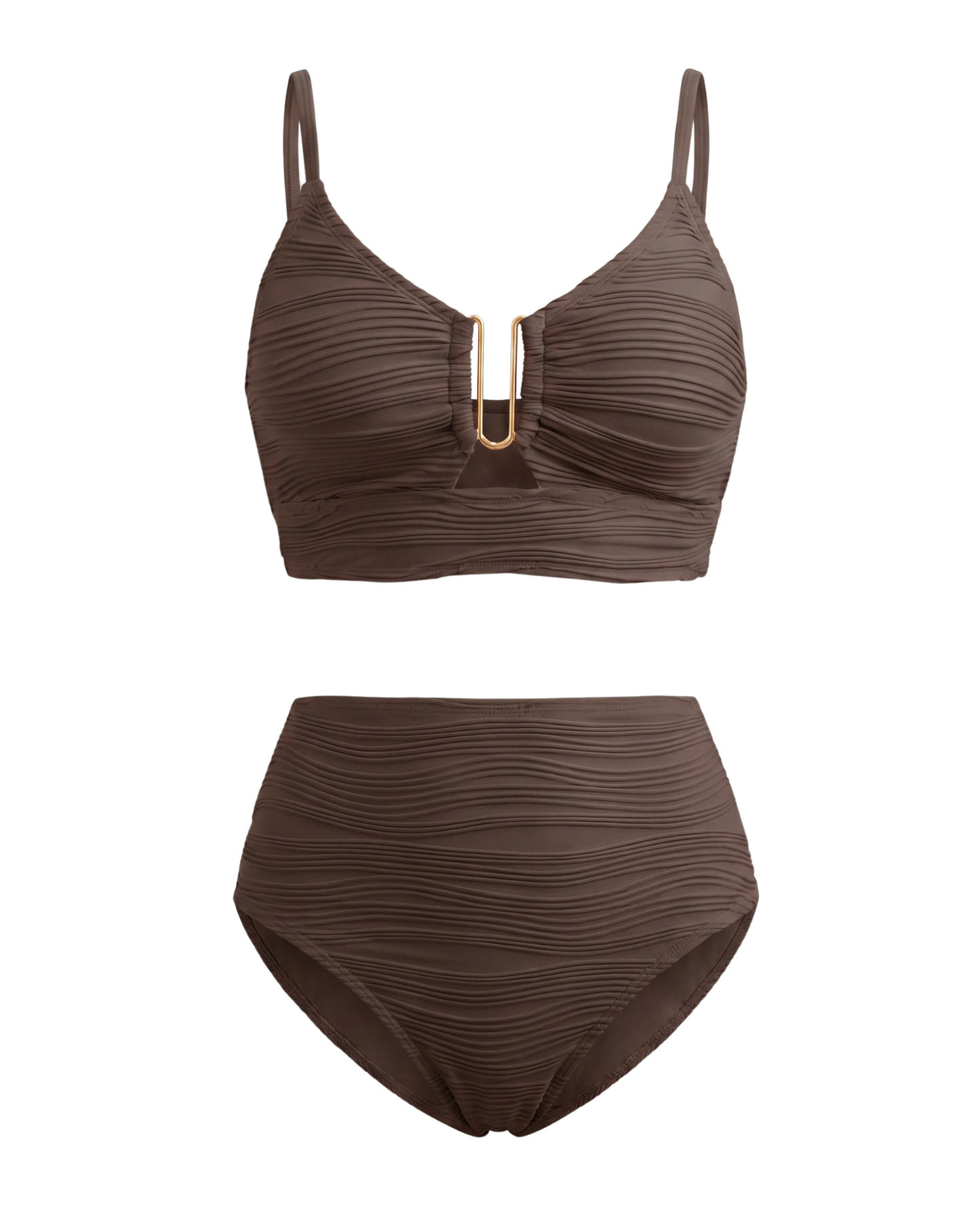 Bikini con aberturas de encaje
