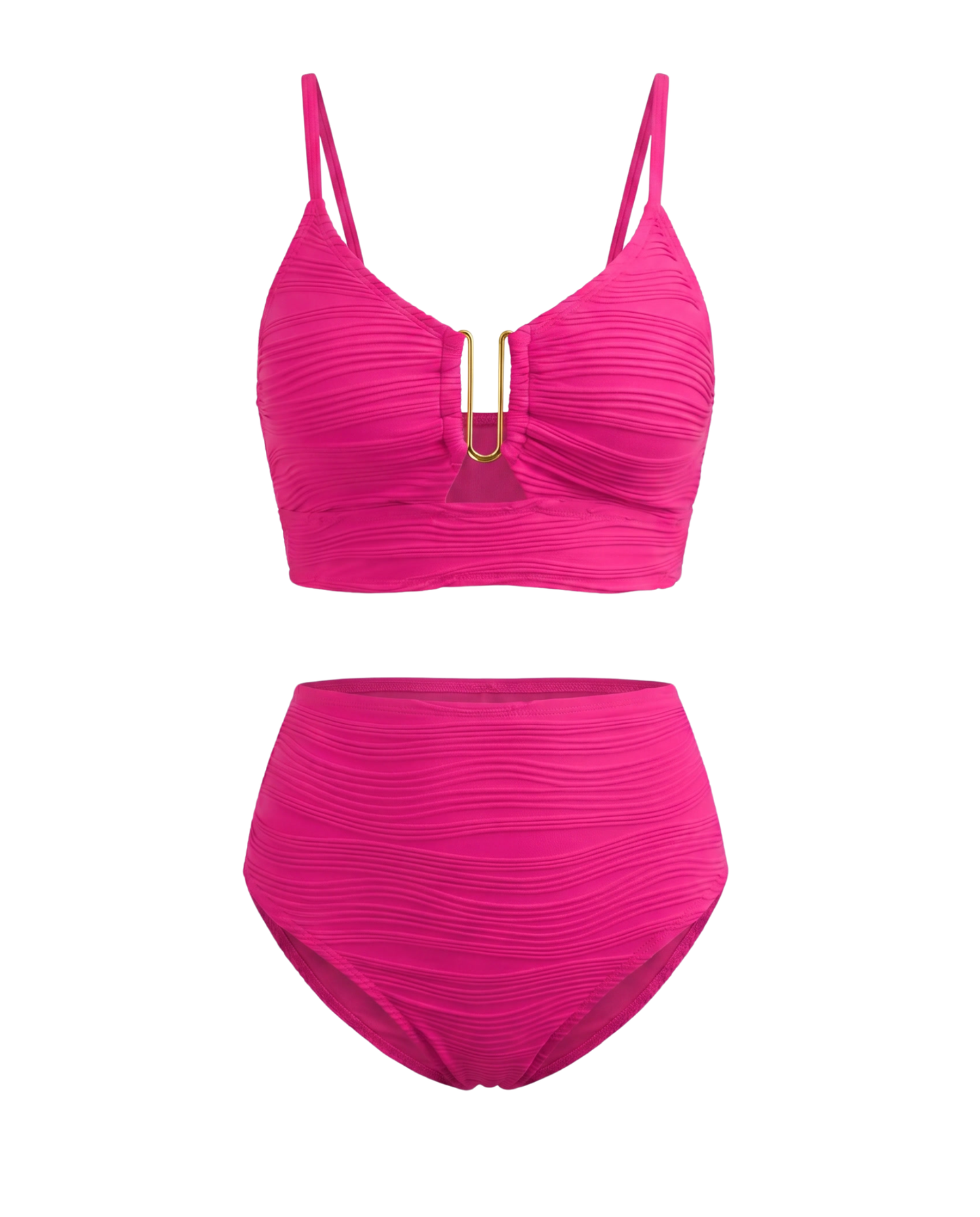 Bikini con aberturas de encaje