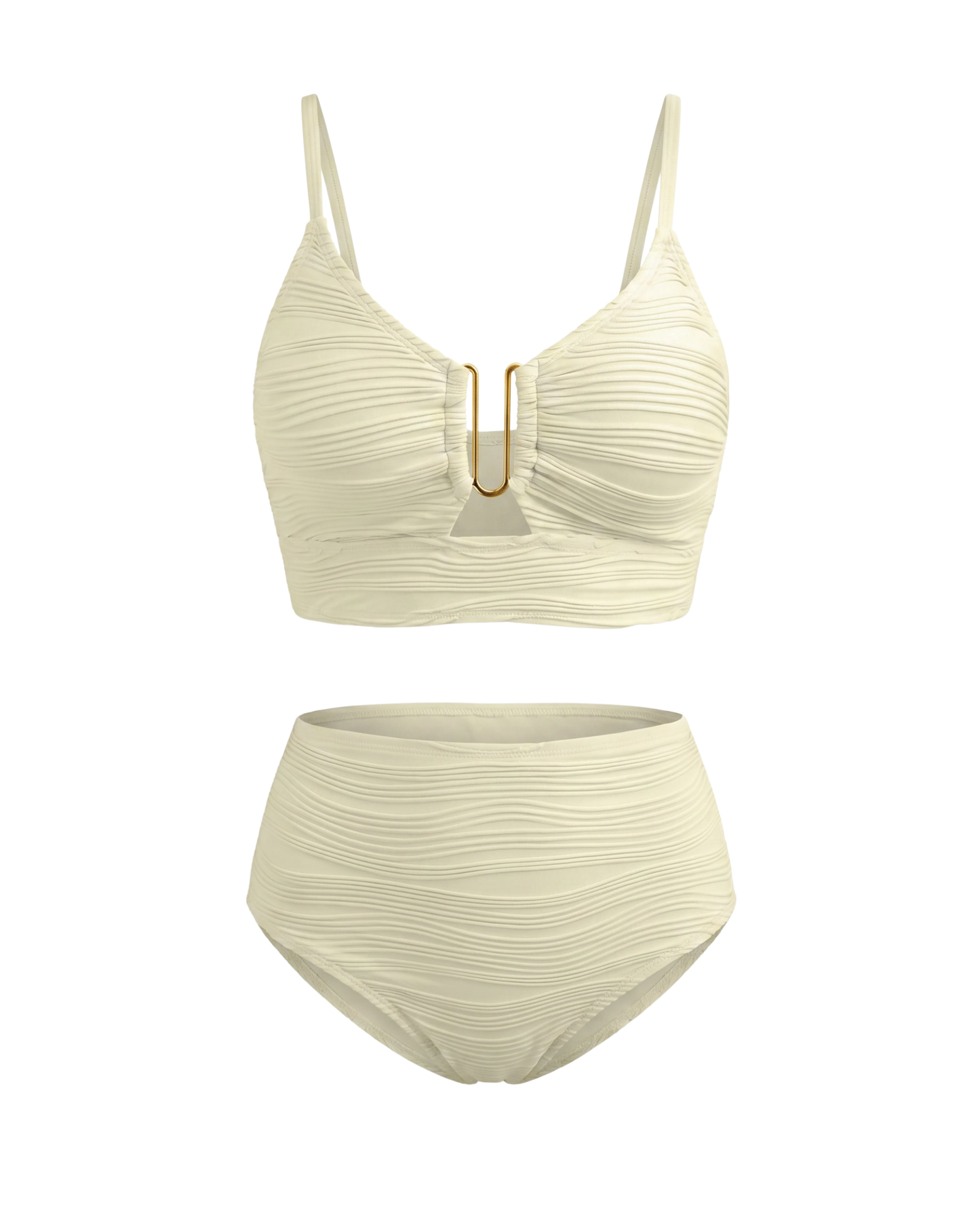 Bikini con aberturas de encaje