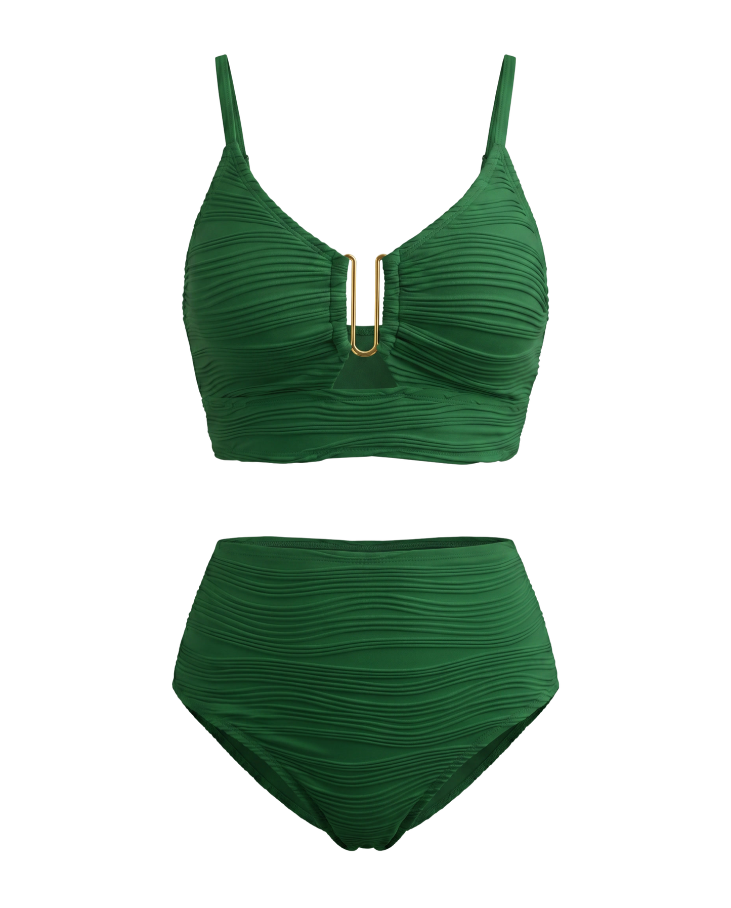 Bikini con aberturas de encaje