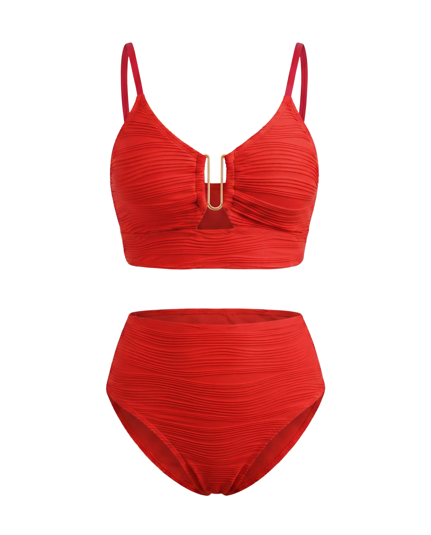 Bikini con aberturas de encaje