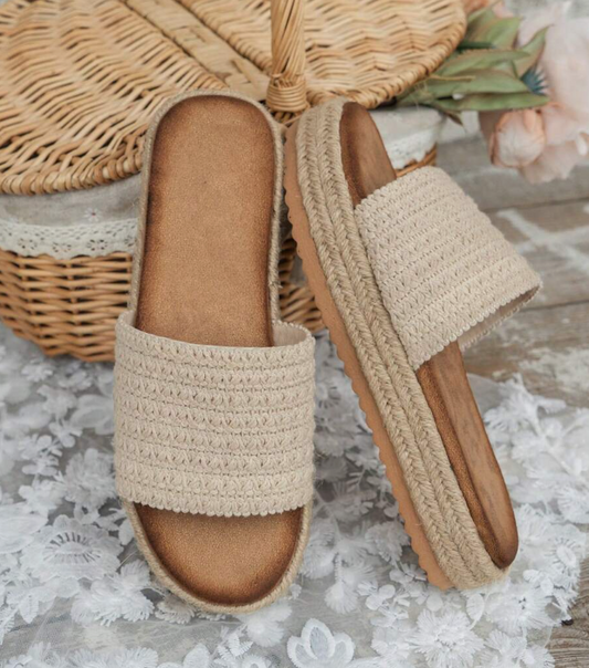 Sandalias plataforma Rafia