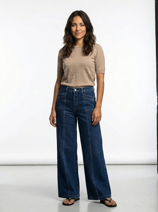 Jeans Wide Leg Azul