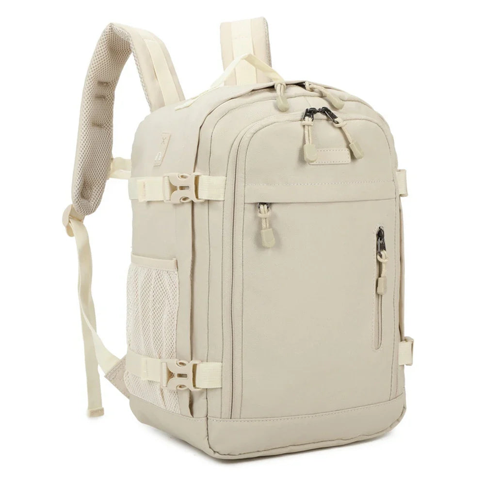Mochila de Viaje Cabina Beige – Elegancia Funcional y Máxima Comodidad