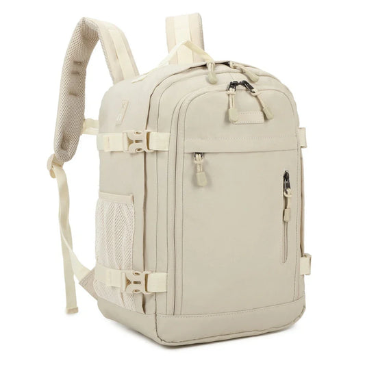 Mochila de Viaje Cabina Beige – Elegancia Funcional y Máxima Comodidad