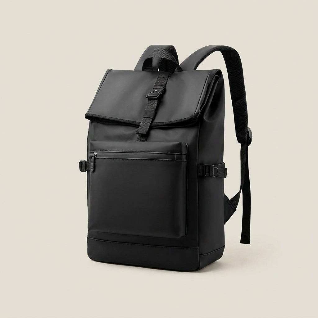 Mochila Urbana de Oxford Negra de Gran Capacidad – Estilo Casual y Organización Inteligente