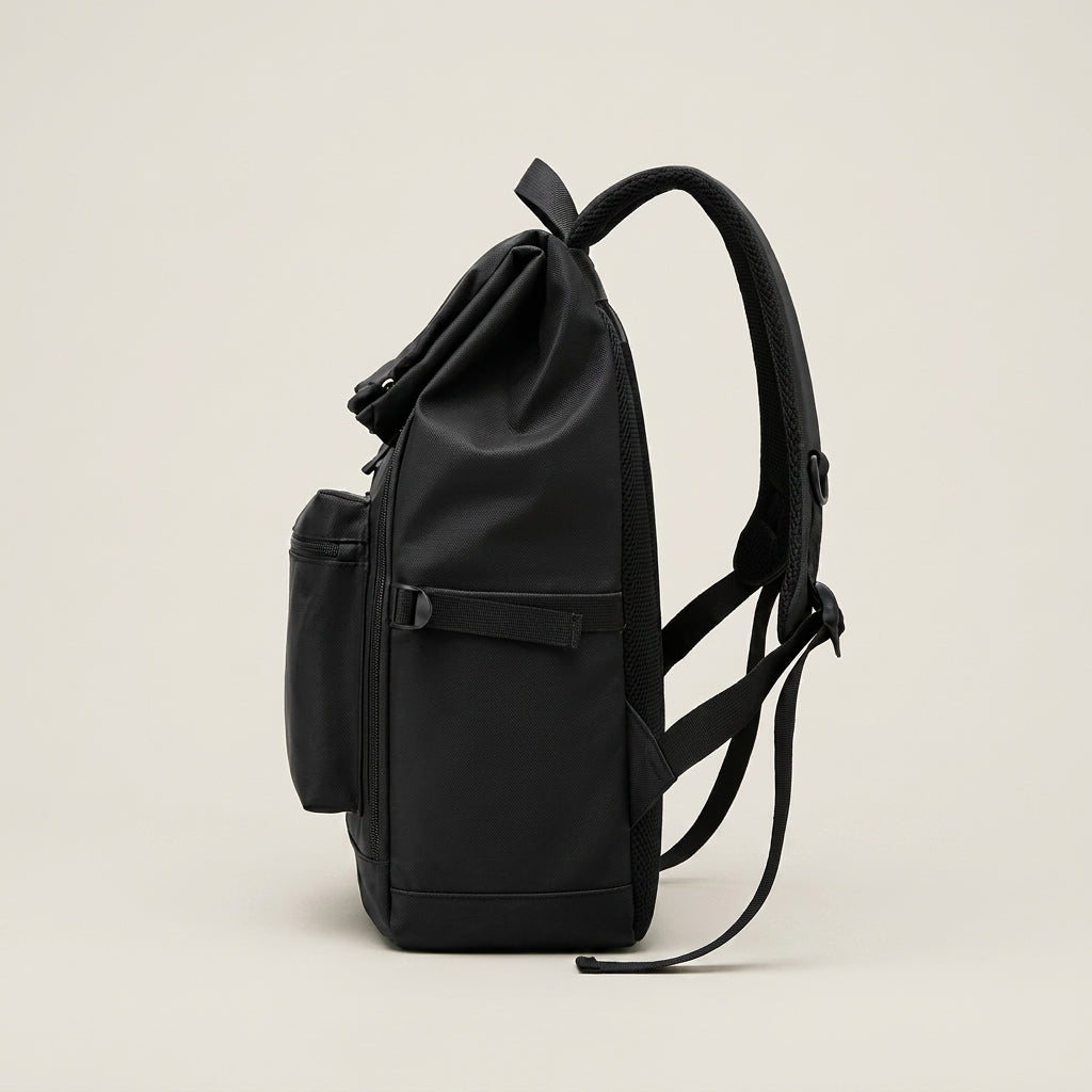 Mochila Urbana de Oxford Negra de Gran Capacidad – Estilo Casual y Organización Inteligente