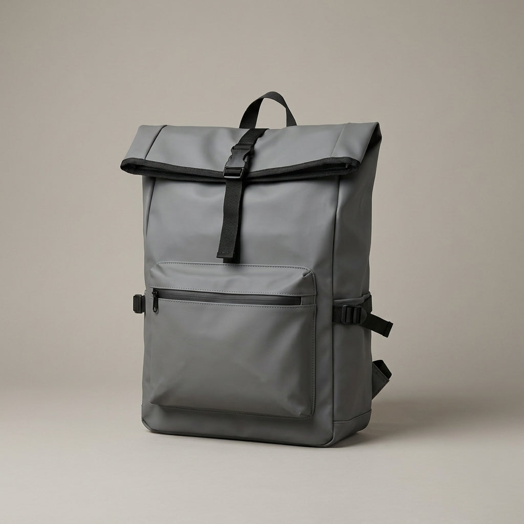 Mochila Urbana de Oxford Gris – Diseño Minimalista y Uso Diario