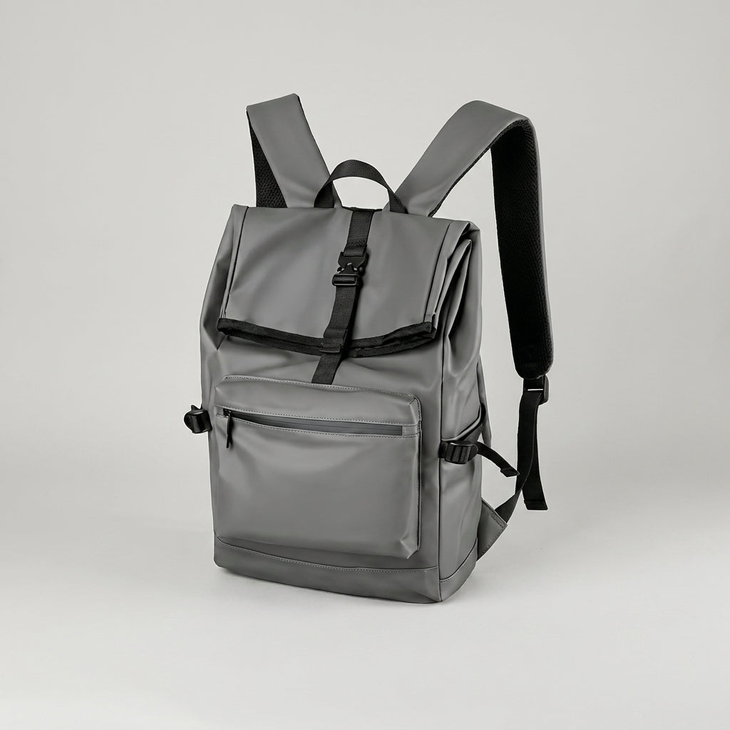 Mochila Urbana de Oxford Gris – Diseño Minimalista y Uso Diario