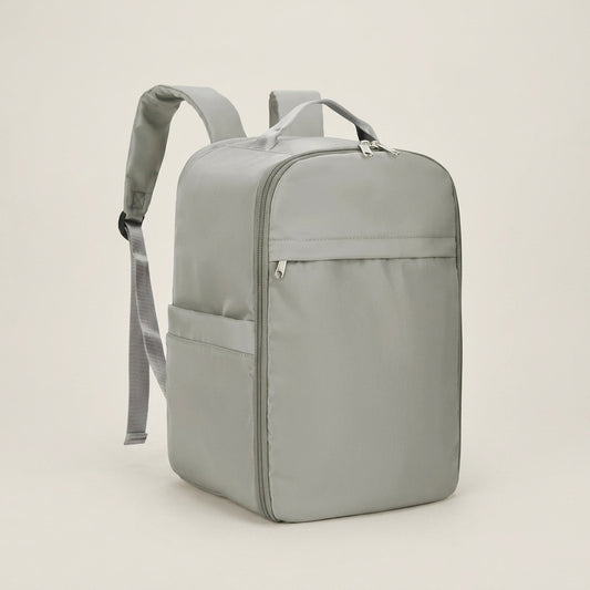 Mochila de Viaje Cabina de Nailon Gris Piedra– Elegancia Funcional y Estilo Atemporal