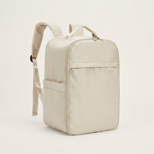 Mochila de Viaje Cabina de Nailon Beige – Funcionalidad Inteligente y Estilo Premium