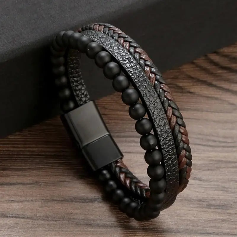 Pulsera Cuero Onyx