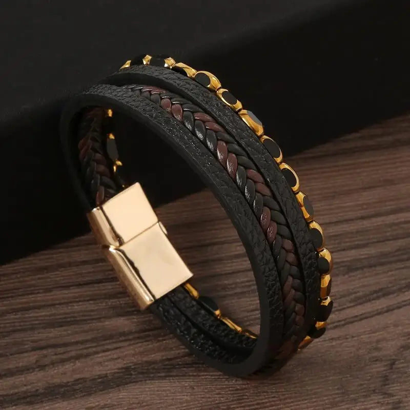 Pulsera Cuero Onyx