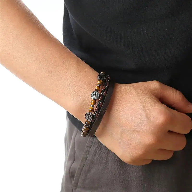 Pulsera Cuero Onyx