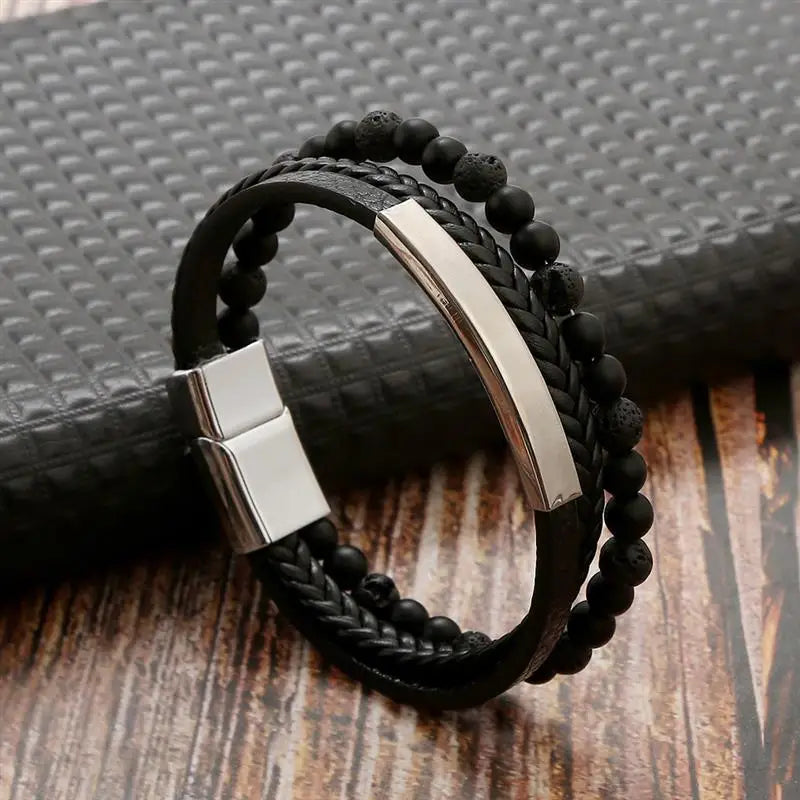 Pulsera Cuero Onyx