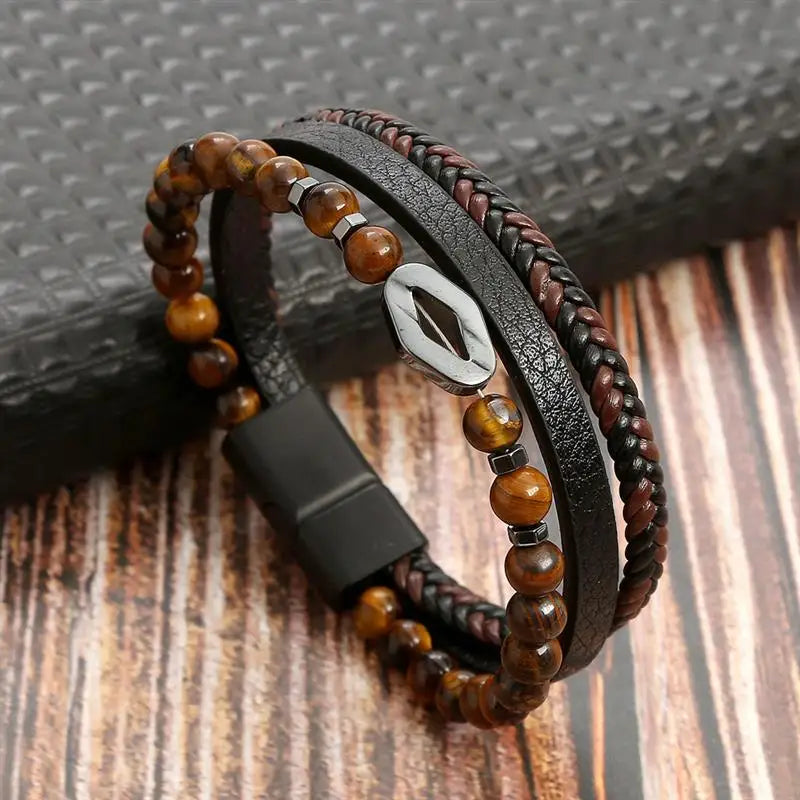 Pulsera Cuero Onyx
