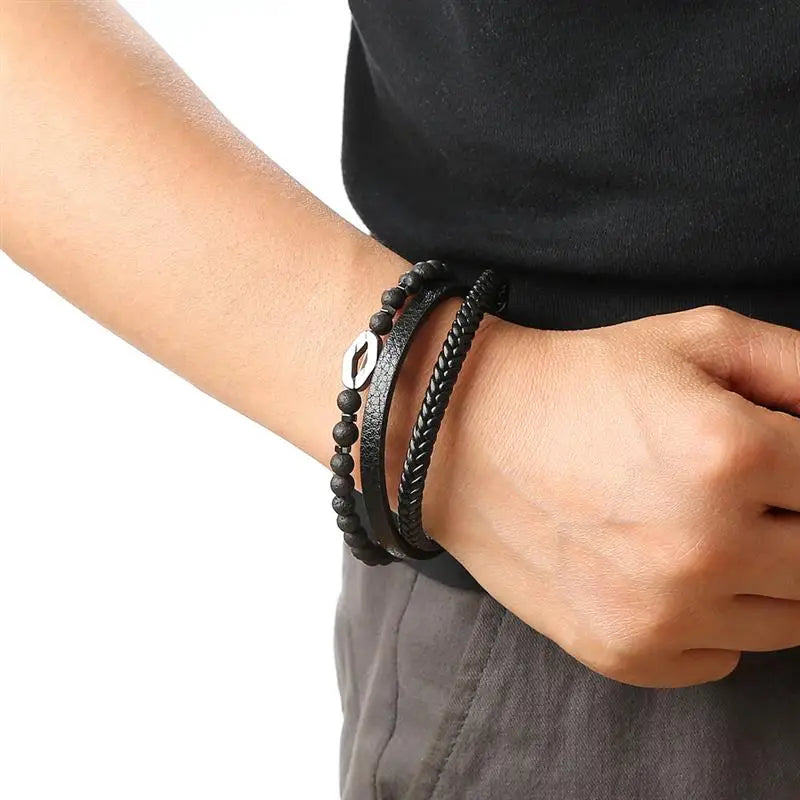 Pulsera Cuero Onyx