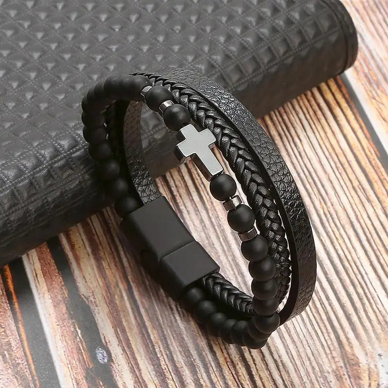 Pulsera Cuero Onyx
