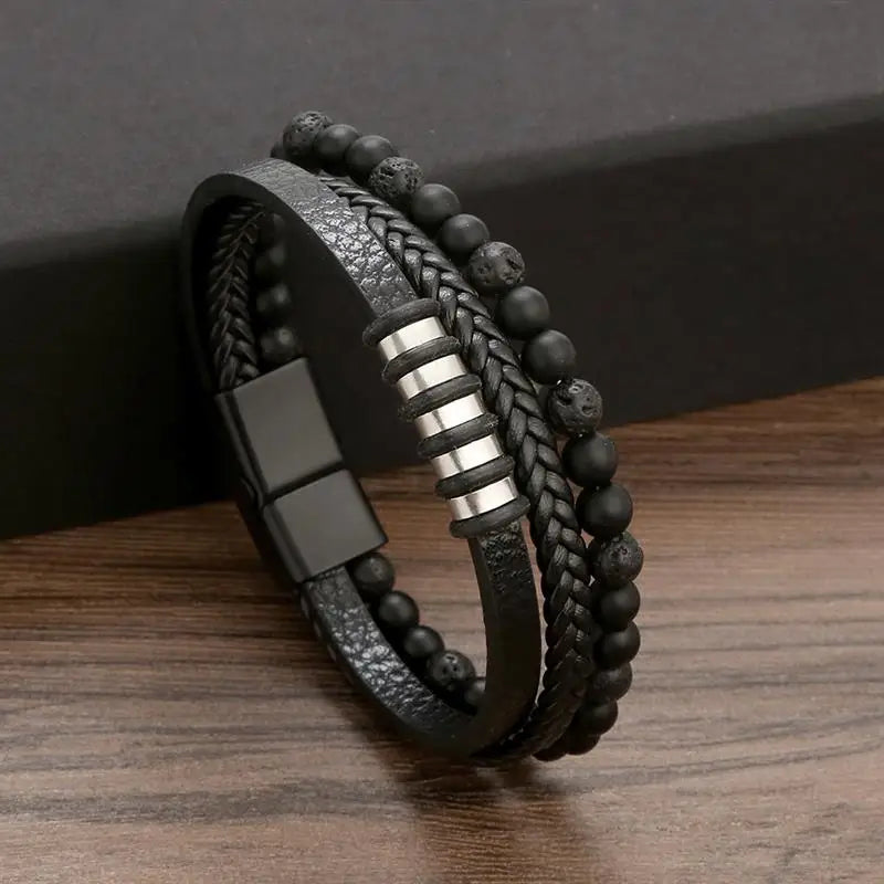 Pulsera Cuero Onyx