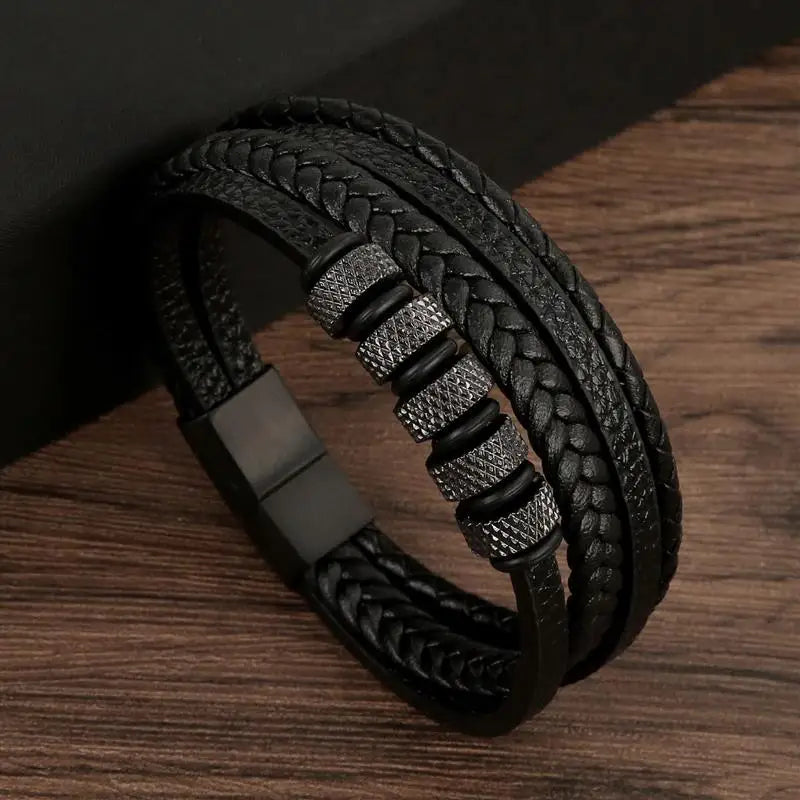 Pulsera Cuero Onyx