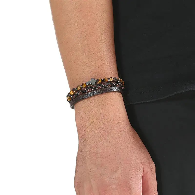 Pulsera Cuero Onyx