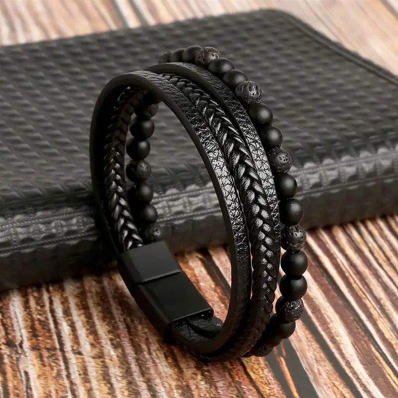 Pulsera Cuero Onyx