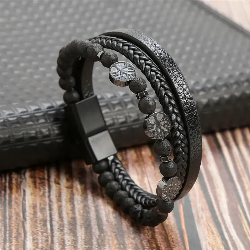 Pulsera Cuero Onyx