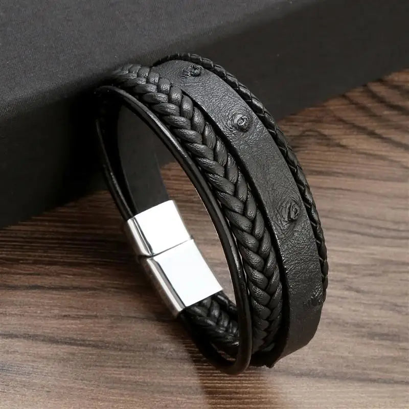 Pulsera Cuero Onyx