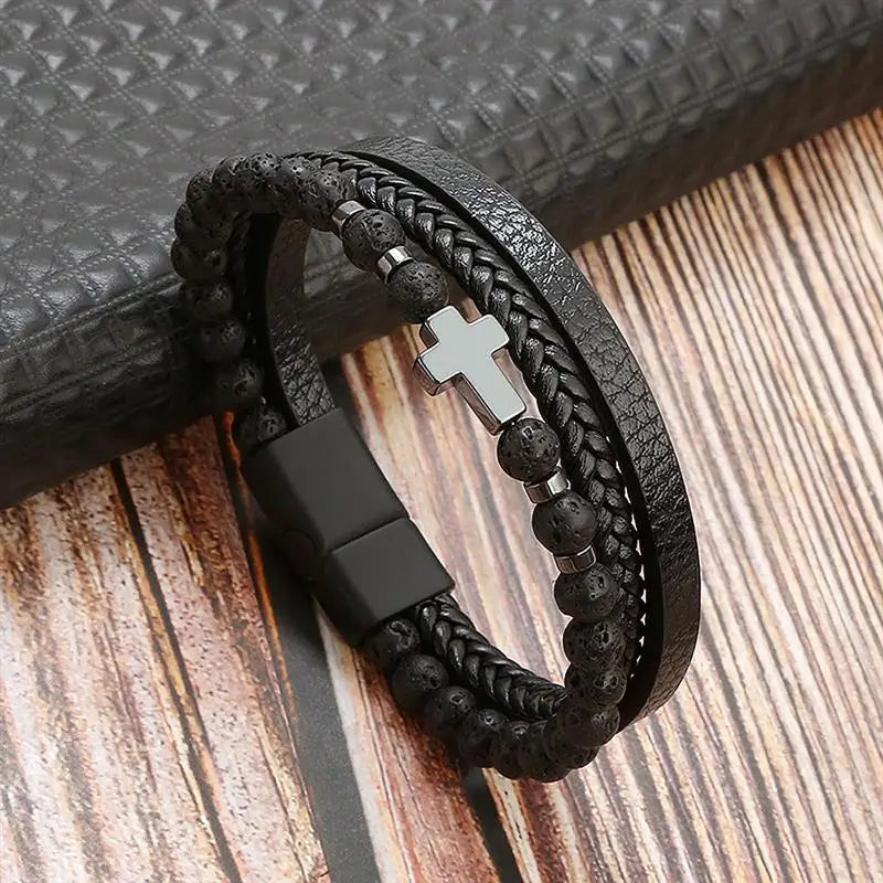 Pulsera Cuero Onyx