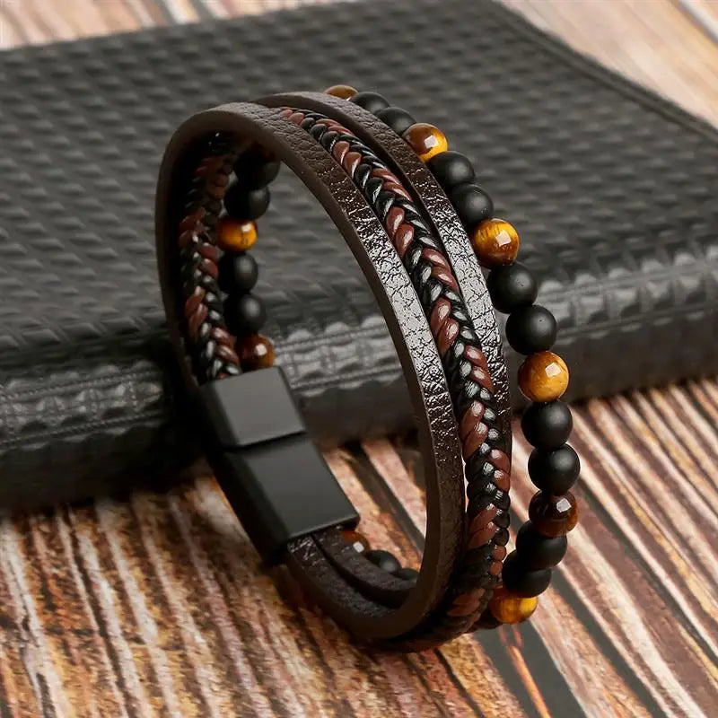 Pulsera Cuero Onyx