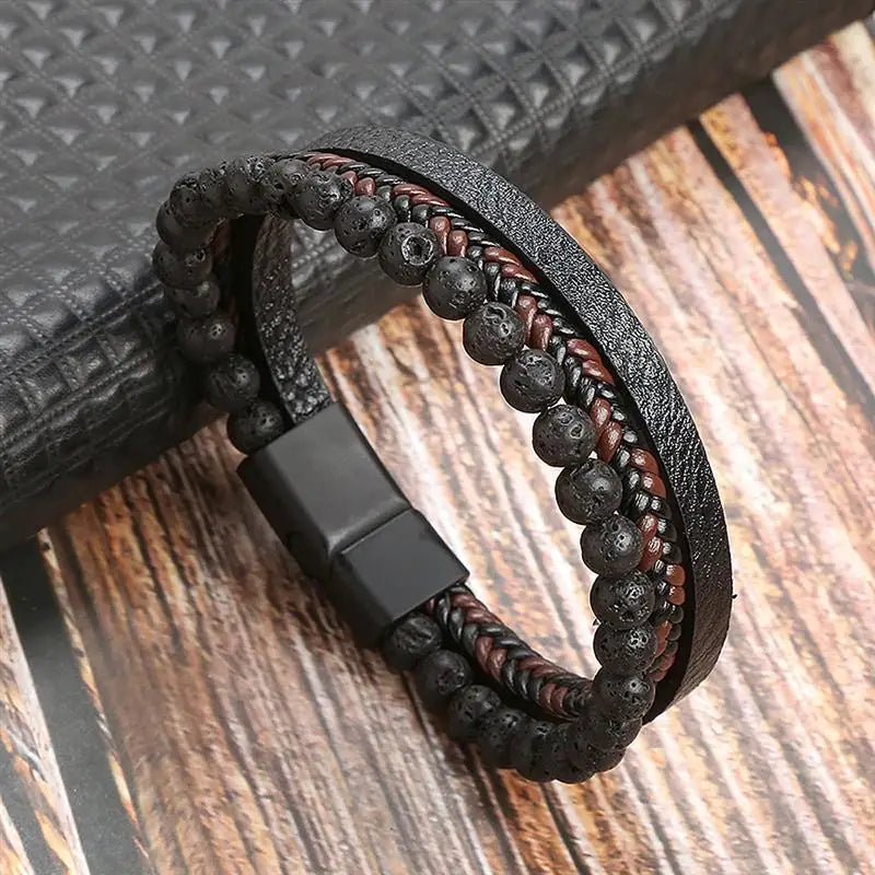 Pulsera Cuero Onyx