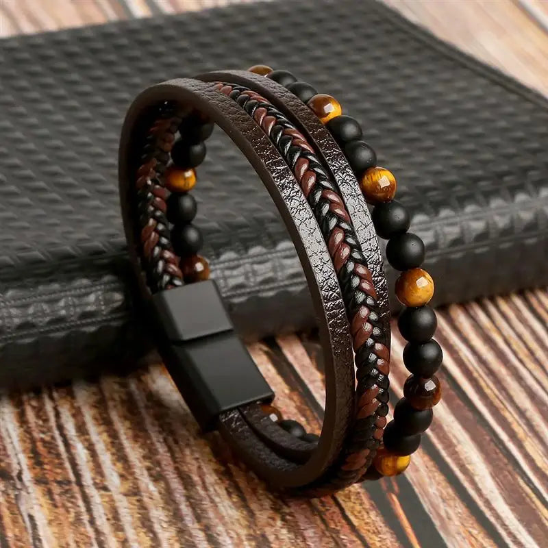 Pulsera Cuero Onyx