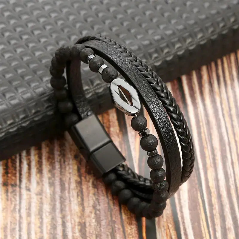 Pulsera Cuero Onyx