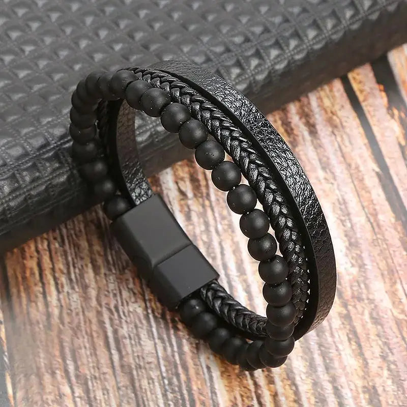Pulsera Cuero Onyx