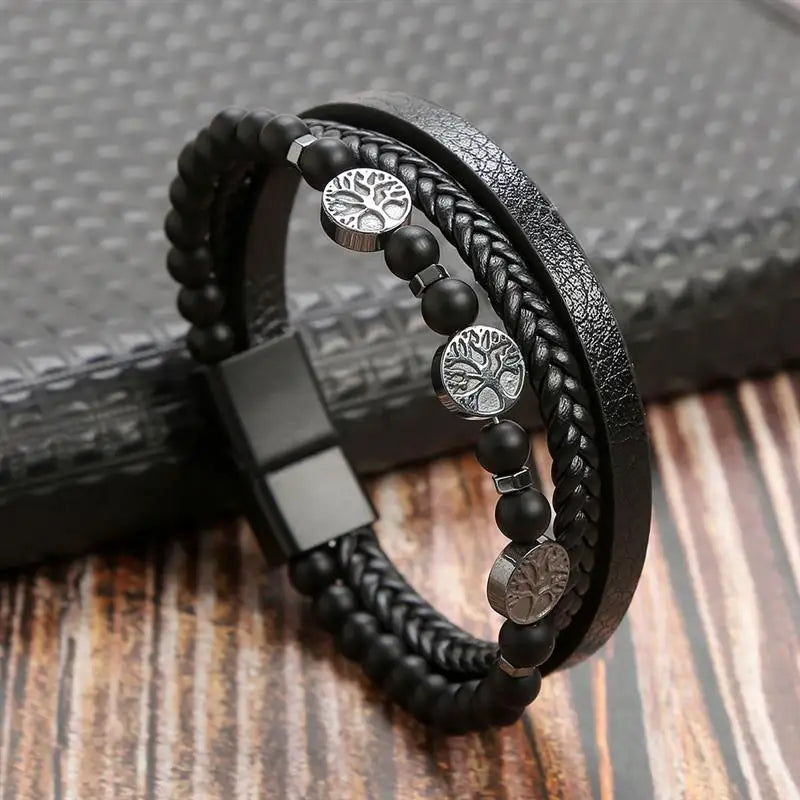 Pulsera Cuero Onyx