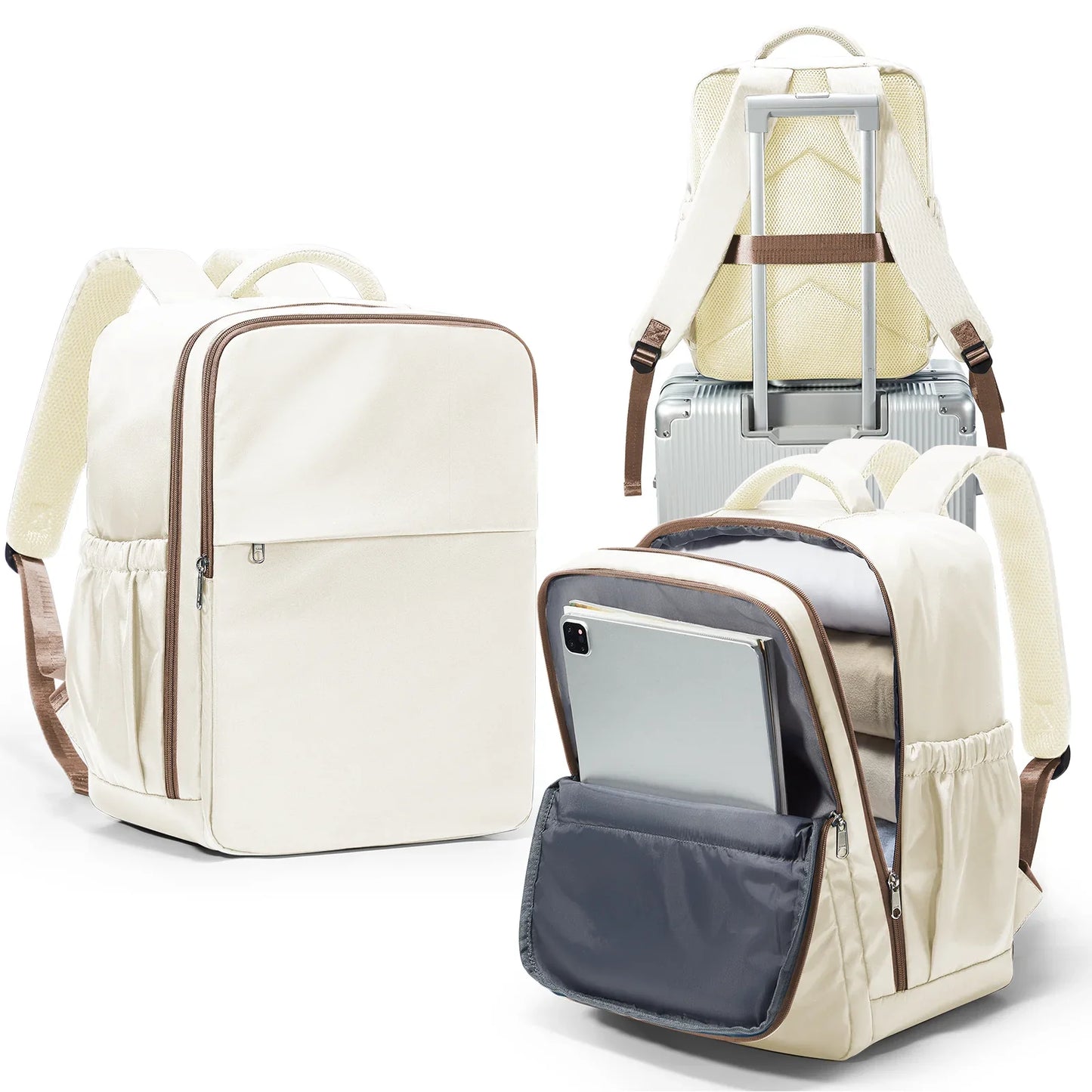 Mochila de Cabina Beige: Viaja con Elegancia y Ahorro