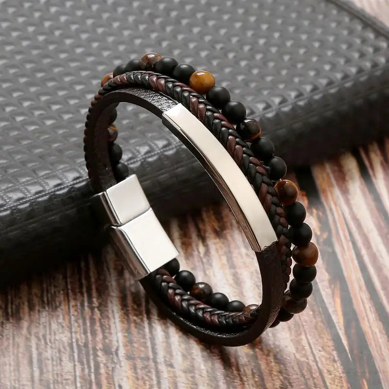 Pulsera Cuero Onyx