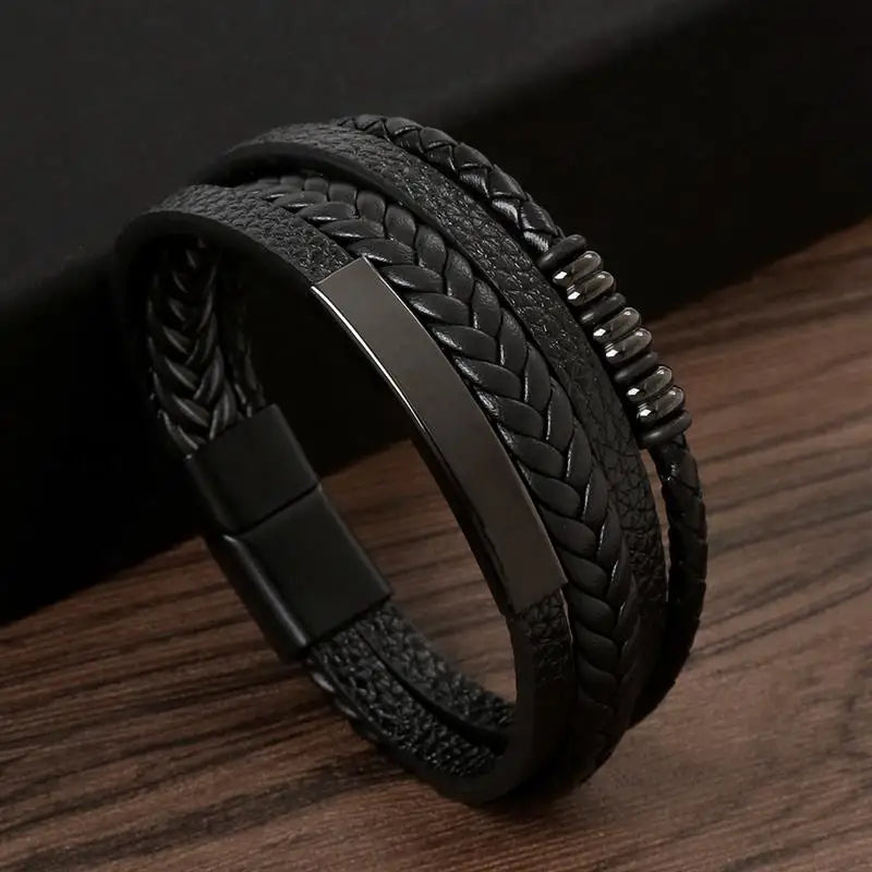 Pulsera Cuero Onyx
