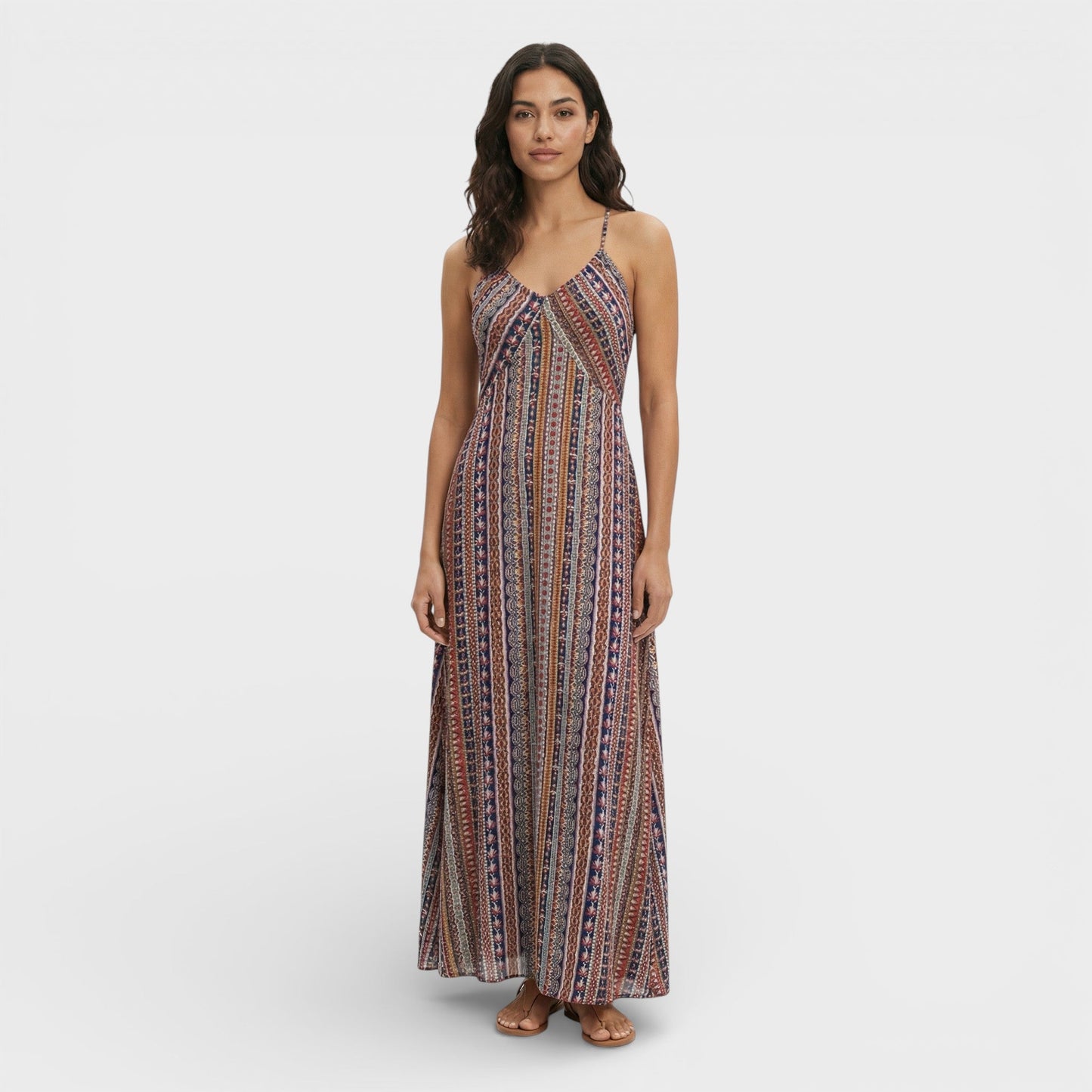 Vestido Bohemio Estampado Étnico