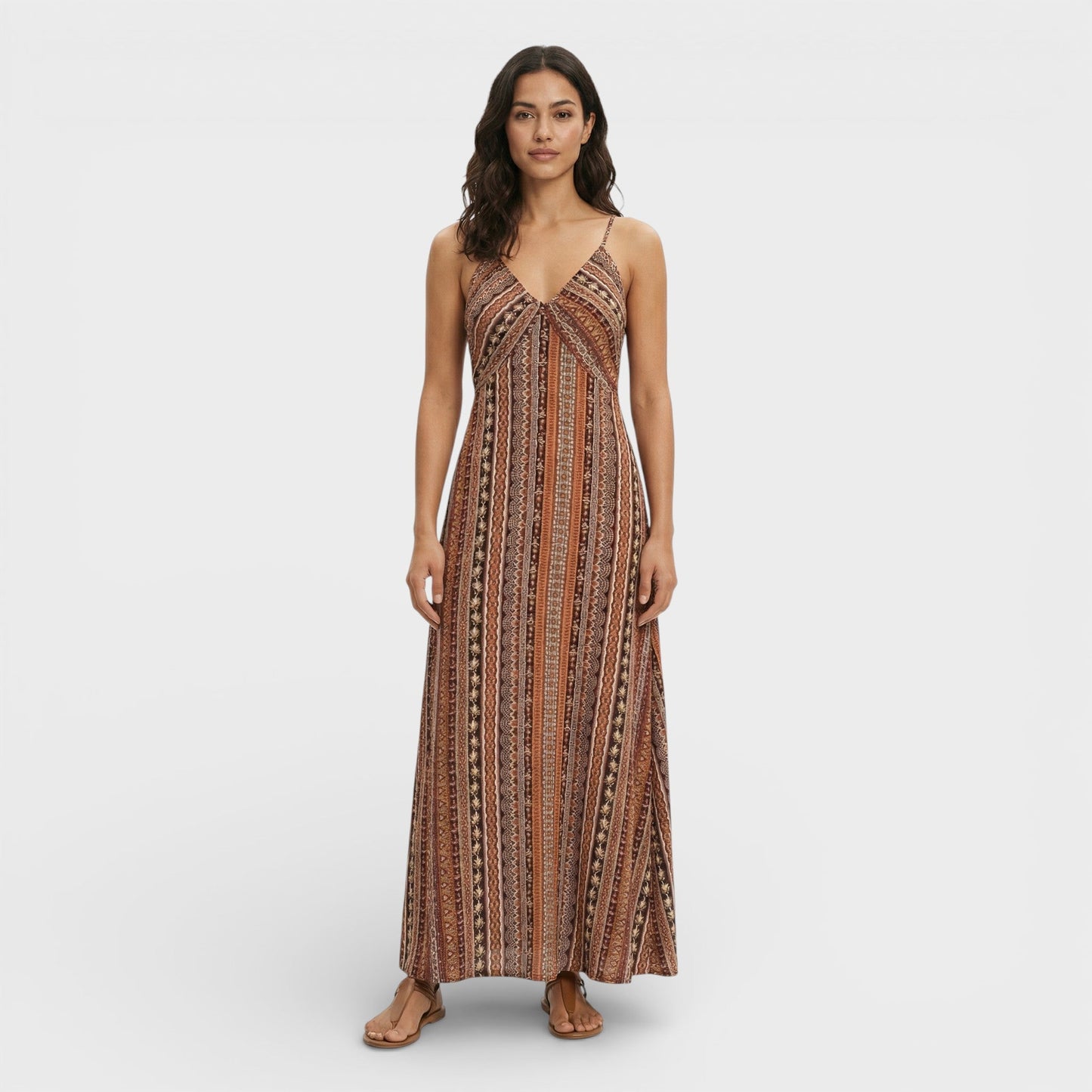 Vestido Bohemio Estampado Étnico