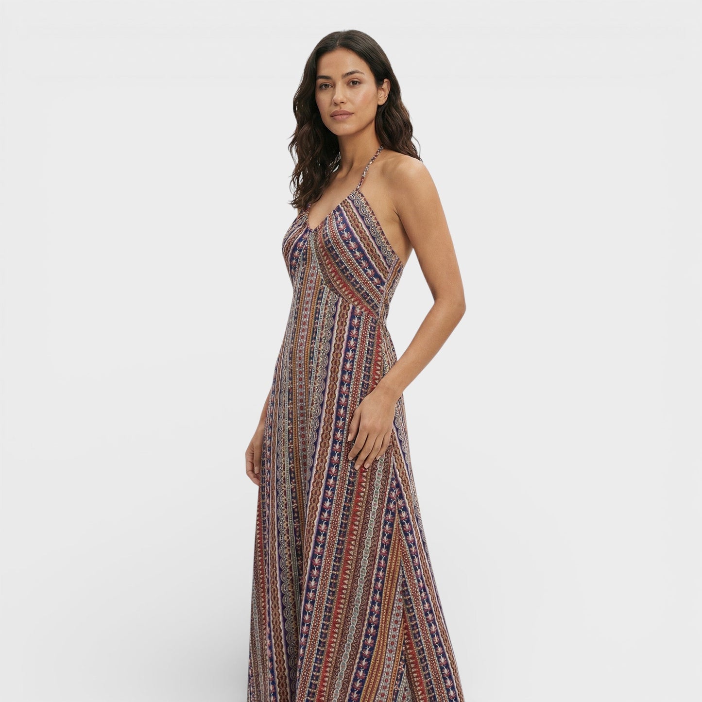 Vestido Bohemio Estampado Étnico