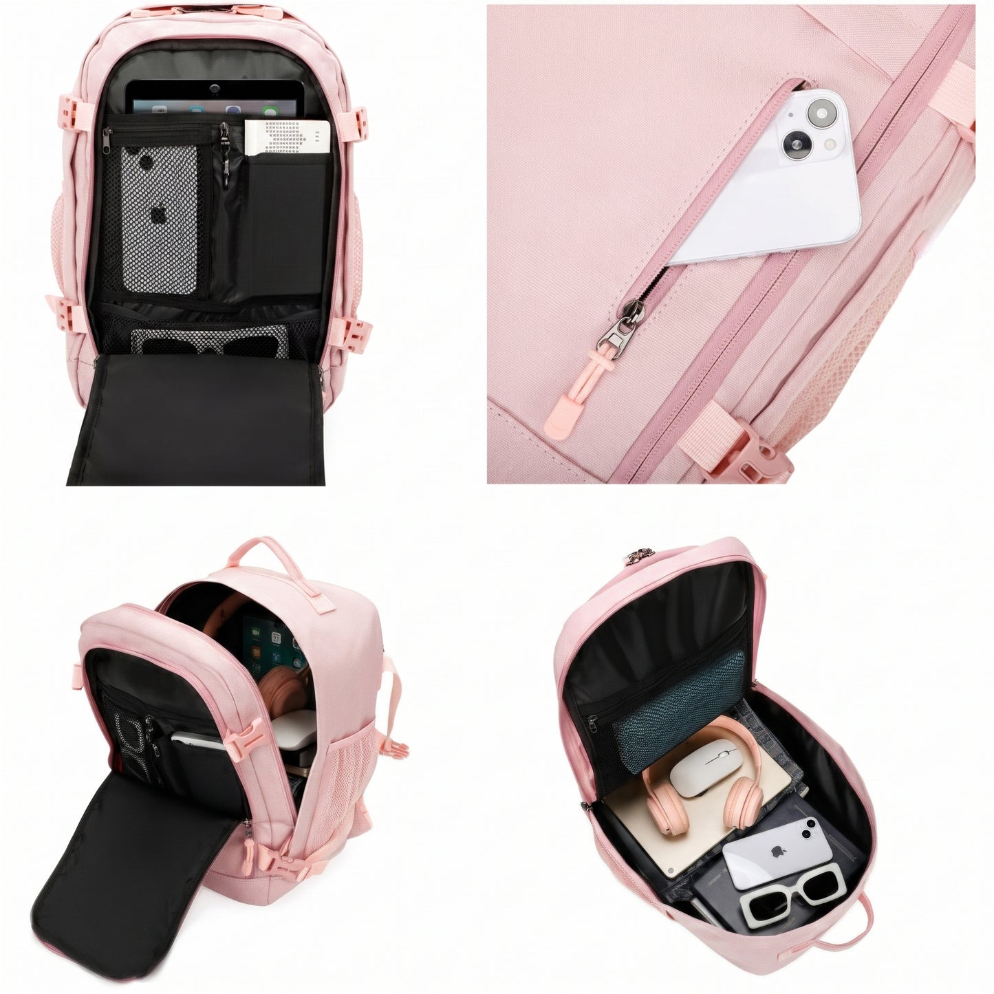 Mochila de Viaje Cabina Rosa Impermeable – Ligera, Funcional y Elegante