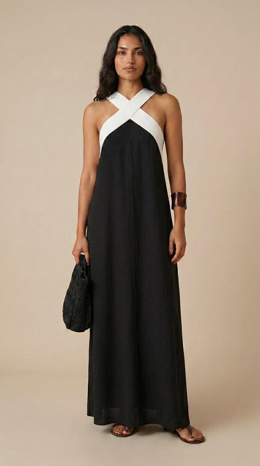 Delphine | Vestido con corte cruzado