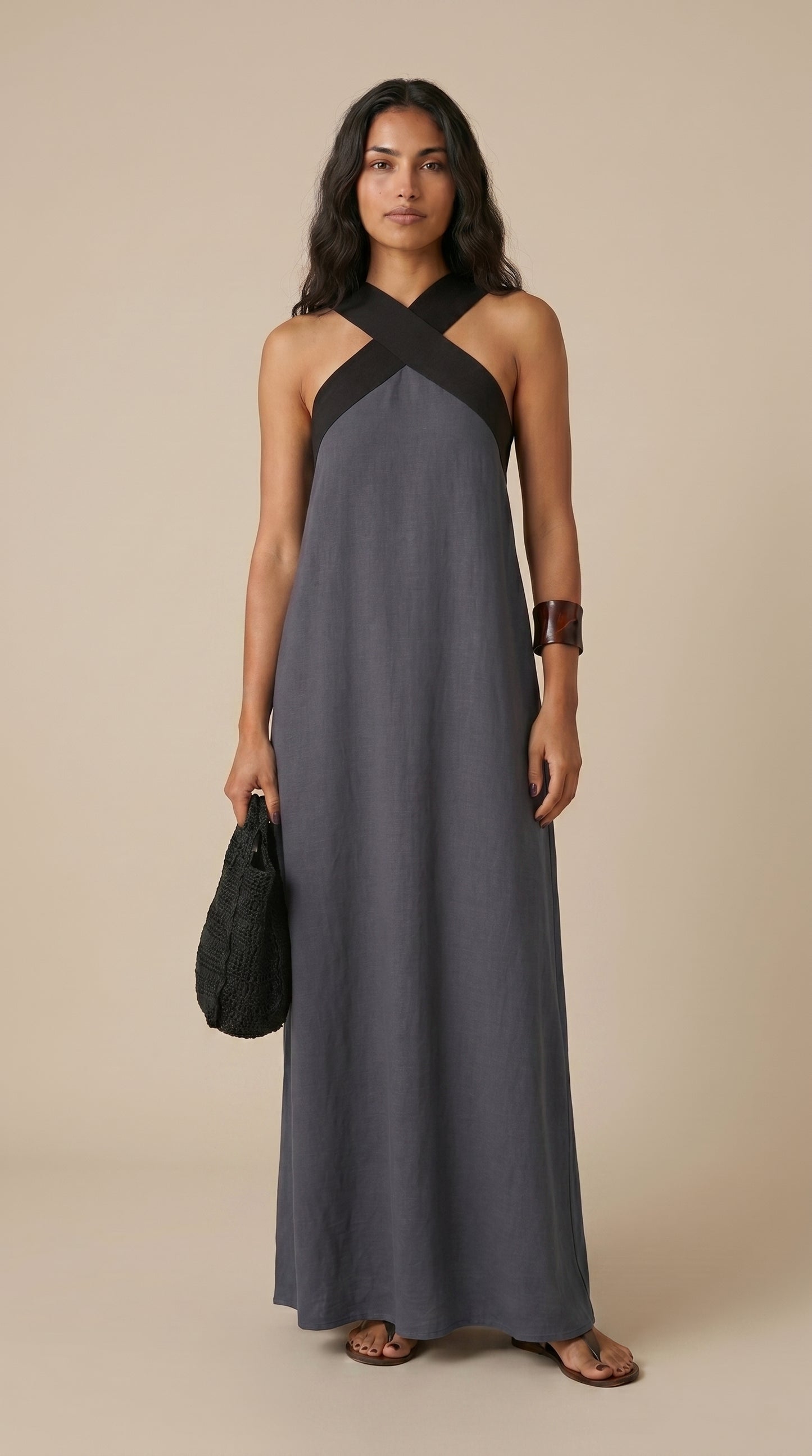 Delphine | Vestido con corte cruzado