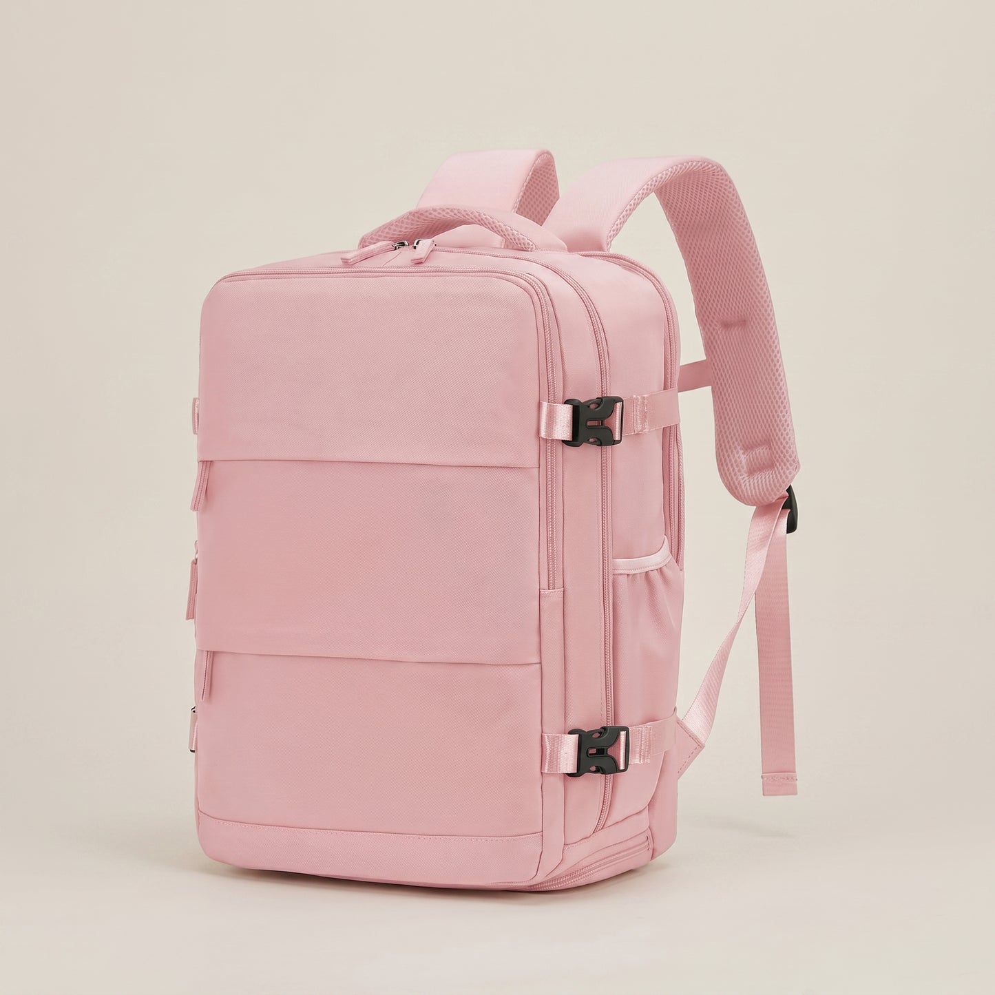 Mochila de Viaje Pro Rosa Pastel – Diseño Impermeable y con Zapatero Especial
