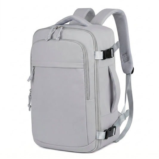 Mochila de Viaje Gris: Aprobada para Cabina y Negocios
