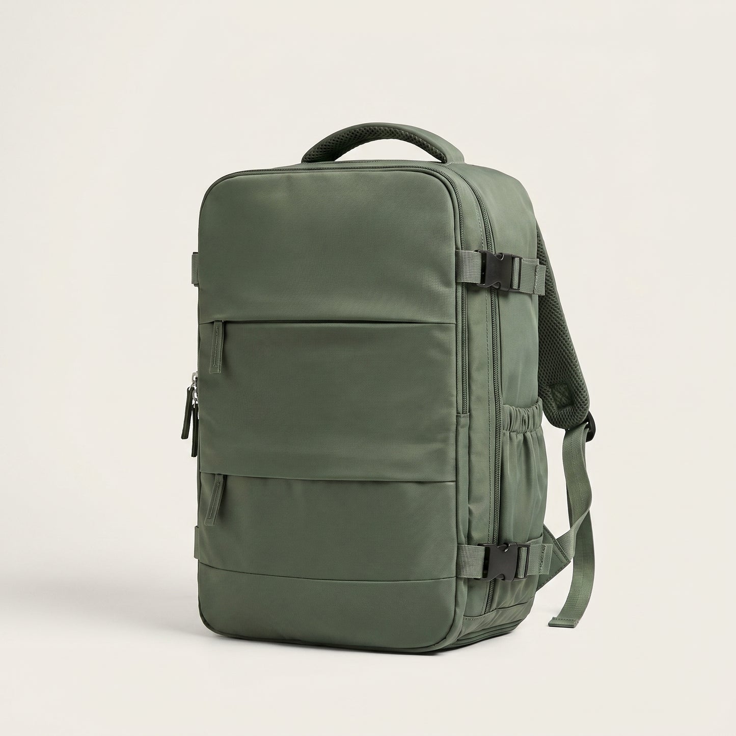 Mochila de Viaje Cabina de Nailon Verde – Ligera, Amplia y Funcional