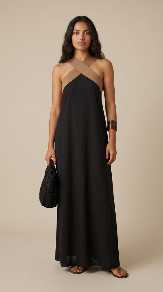 Delphine | Vestido con corte cruzado